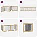 Cancello per cani pieghevole con supporti 4 pcs Rovere Sonoma - Foto miniatura 7