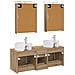 Set di mobili per il bagno 5 pcs Rovere Artigianale - Foto miniatura 8