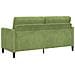 Set di Divani con Storage 2 pz Verde chiaro Poliestere - Foto miniatura 3