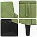 Set di Divani con Storage 2 pz Verde chiaro Poliestere - Foto miniatura 4