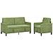 Set di Divani con Storage 2 pz Verde chiaro Poliestere - Foto miniatura 1