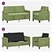 Set di Divani con Storage 2 pz Verde chiaro Poliestere - Foto miniatura 9