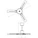 Ventilatore a Soffitto Nordik Evolution R Diametro 120 cm 3 Pale - Foto miniatura 2