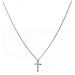 Collana In Argento 925 - Collezione Prega, Ama - Colore Rodio - Misura Unica Collana Croce - Foto miniatura 1