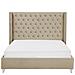 Letto Imbottito Con Rete A Doghe Beige 160 X 200 Cm Lubbon - Foto miniatura 3