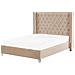 Letto Imbottito Con Rete A Doghe Beige 160 X 200 Cm Lubbon - Foto miniatura 23