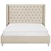 Letto Imbottito Con Rete A Doghe Beige 160 X 200 Cm Lubbon - Foto miniatura 11