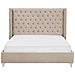 Letto Imbottito Con Rete A Doghe Beige 160 X 200 Cm Lubbon - Foto miniatura 18