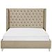 Letto Imbottito Con Rete A Doghe Beige 160 X 200 Cm Lubbon - Foto miniatura 8