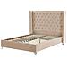 Letto Imbottito Con Rete A Doghe Beige 160 X 200 Cm Lubbon - Foto miniatura 26