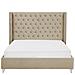 Letto Imbottito Con Rete A Doghe Beige 160 X 200 Cm Lubbon - Foto miniatura 7