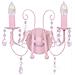 Lampada da Muro con Perle Rosa 2 Lampadine E14 - Foto miniatura 3