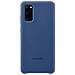 Custodia Silicone Cover Ef-pg980tnegeu Per Galaxy S20 Sm-g980 Blu Marino - Foto miniatura 1