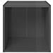 Mobili Porta TV 4pz Grigio Lucido 37x35x37 cm Legno Multistrato - Foto miniatura 3