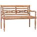 Panca Batavia 120 cm Bianco Slavato in Legno Massello di Teak - Foto miniatura 1