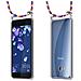 Catena Di Telefoni Cellulari Compatibile Con Htc Ocean / U11 In Arancio Blu Bianco - Coperchio Protettivo In Silicone Con Anelli D'argento, Cinturino In Corda E Custodia Staccabile - Foto miniatura 8