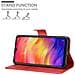 Custodia Compatibile Con Xiaomi Redmi Note 7 In Rosso Carminio - Coperchio Protettiva Con Chiusura Magnetica, Funzione Stand E Tasca Per Le Carte - Foto miniatura 2