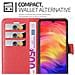 Custodia Compatibile Con Xiaomi Redmi Note 7 In Rosso Carminio - Coperchio Protettiva Con Chiusura Magnetica, Funzione Stand E Tasca Per Le Carte - Foto miniatura 3