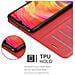 Custodia Compatibile Con Xiaomi Redmi Note 7 In Rosso Carminio - Coperchio Protettiva Con Chiusura Magnetica, Funzione Stand E Tasca Per Le Carte - Foto miniatura 4