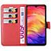 Custodia Compatibile Con Xiaomi Redmi Note 7 In Rosso Carminio - Coperchio Protettiva Con Chiusura Magnetica, Funzione Stand E Tasca Per Le Carte - Foto miniatura 6