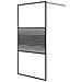 Parete Doccia Walk In Nero 100x195 Cm Vetro Trasparente Esg - Foto miniatura 1