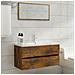 Mobile Sottolavabo Rovere Fumo 90x38,5x45 Cm Legno Multistrato - Foto miniatura 3