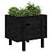 Fioriera Da Giardino Nera 62x50x57 Cm In Legno Massello Di Pino - Foto miniatura 2