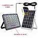 100 W Faro Led Pannello Solare Ricaricabile Illuminatore Luce Bianca Telecomando - Foto miniatura 2