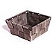 Contenitore Rattan Decorativo Cestino Portaoggetti 14x14x6 Vari Colori 14x14x6 Tortora - Foto miniatura 1