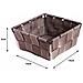 Contenitore Rattan Decorativo Cestino Portaoggetti 14x14x6 Vari Colori 14x14x6 Tortora - Foto miniatura 3