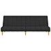 Divano Letto A 2 Posti Nero In Tessuto - Foto miniatura 4