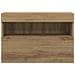 Mobile TV  con luci LED Rovere Artigianale 60x30x40 cm - Foto miniatura 2