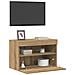 Mobile TV  con luci LED Rovere Artigianale 60x30x40 cm - Foto miniatura 6