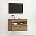 Mobile TV  con luci LED Rovere Artigianale 60x30x40 cm - Foto miniatura 9