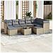 Set Divano da Giardino 10 pz con Cuscini Beige in Polyrattan - Foto miniatura 2