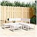 Set Salotto da Giardino 5 pz Bianco in Legno Massello di Pino - Foto miniatura 2