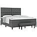 Letto Box Spring con Materasso e Panchina Grigio Scuro 180x200 cm Tessuto - Foto miniatura 1