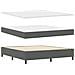 Letto Box Spring con Materasso e Panchina Grigio Scuro 180x200 cm Tessuto - Foto miniatura 3