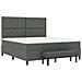 Letto Box Spring con Materasso e Panchina Grigio Scuro 180x200 cm Tessuto - Foto miniatura 8