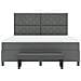 Letto Box Spring con Materasso e Panchina Grigio Scuro 180x200 cm Tessuto - Foto miniatura 9
