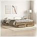 Struttura letto con cassetti Rovere artigianale Legno ingegnerizzato - Foto miniatura 2