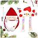 Set Di Cappelli Natalizi Led Babbo Natale Pupazzo Di Neve, Con Orecchie Mobili 2 Pezzi - Foto miniatura 5
