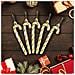 Set Di 6 Ornamenti Natalizi A Forma Di Bastoncino Di Zucchero - Decorazioni Festive Gold - Foto miniatura 5