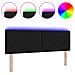 Testiera LED con luci a strisce a LED Nero 160 cm Tessuto - Foto miniatura 3