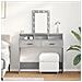 Tavolo da Toeletta con Luci LED Grigio Cemento 100x41x140 cm - Foto miniatura 2