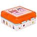 Contenitore Per Il Pranzo Per Bambini A Forma Quadrata In Plastica Senza Bpa, Resistente, Arancione - Foto miniatura 1