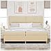Letto a molle con materasso Crema 200 x 200 cm Tessuto - Foto miniatura 5