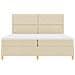 Letto a molle con materasso Crema 200 x 200 cm Tessuto - Foto miniatura 8