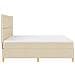 Letto a molle con materasso Crema 200 x 200 cm Tessuto - Foto miniatura 9