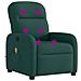 Poltrona Massaggiante Reclinabile Verde Scuro in Tessuto - Foto miniatura 6